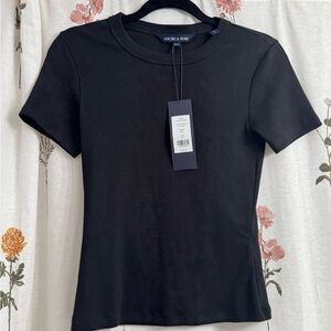 Veronica Beard Black Pruitt Tee XS
